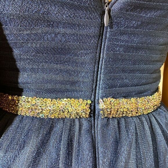 7. NWT Adrianna Papell Hailey Women's Strapless Ruched Gown - Picture 5 of 10